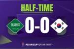 半场-沙特0-0暂韩国 沙特两中框韩国半场射门控球均落后